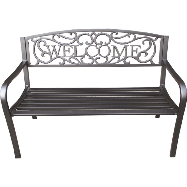 Soundbest Int Sourcing Seasonal Trends XG-204N Essentials Welcome Park Bench, Steel Seat/Frame 69337